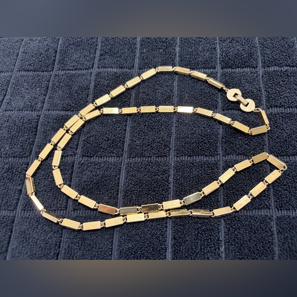 Monet Gold Rectangular Link Necklace - image 3